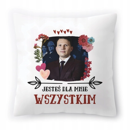 Poduszka Mentzen Sławomir Mentzen Wolność Prezent z Nadrukiem ze Zdjęciem