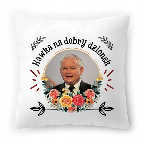 Poduszka Jarosław Kaczyński Kaczor PIS Prezes z Nadrukiem ze Zdjęciem