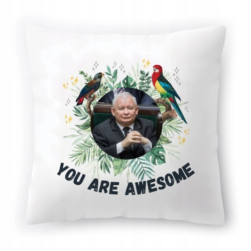 Poduszka Jarosław Kaczyński Kaczor PIS Prezes z Nadrukiem ze Zdjęciem