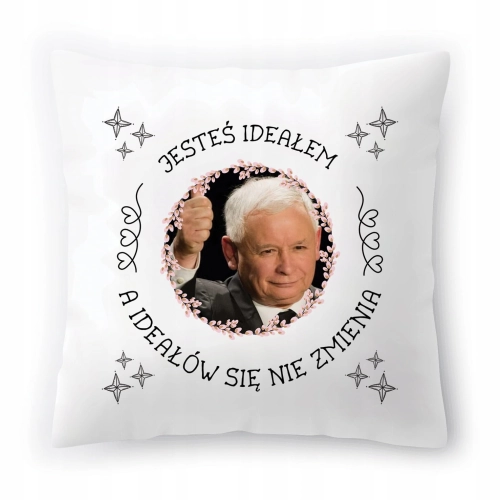 Poduszka Jarosław Kaczyński Kaczor PIS Prezes z Nadrukiem ze Zdjęciem