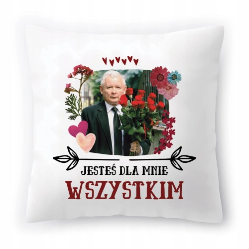 Poduszka Jarosław Kaczyński Kaczor PIS Prezes z Nadrukiem ze Zdjęciem