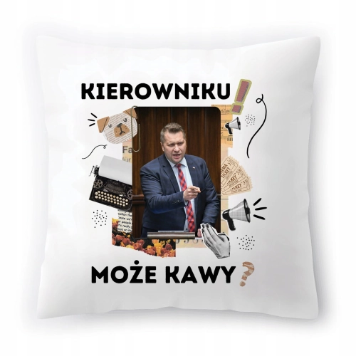 Poduszka Przemysław Czarnek PiS na Prezent z Nadrukiem ze Zdjęciem