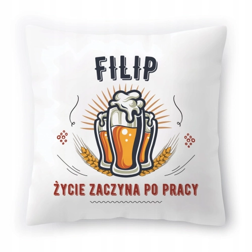 Poduszka Dla Filip na Urodziny Imieniny Prezent z Nadrukiem ze Zdjęciem
