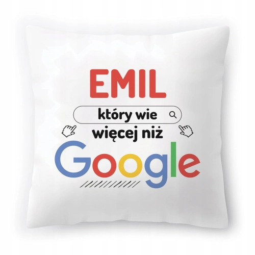 Poduszka Dla Emila na Urodziny Imieniny Prezent z Nadrukiem ze Zdjęciem