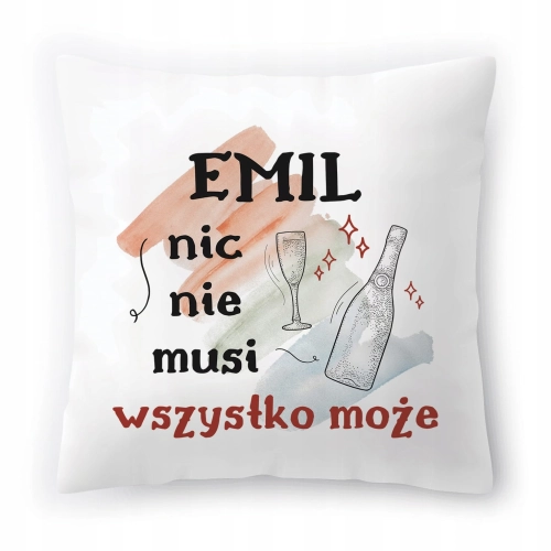 Poduszka Dla Emila na Urodziny Imieniny Prezent z Nadrukiem ze Zdjęciem