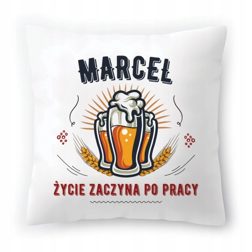 Poduszka Dla Marcela na Urodziny Imieniny Prezent z Nadrukiem ze Zdjęciem