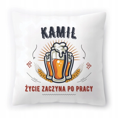 Poduszka Dla Kamila na Urodziny Imieniny Prezent z Nadrukiem ze Zdjęciem
