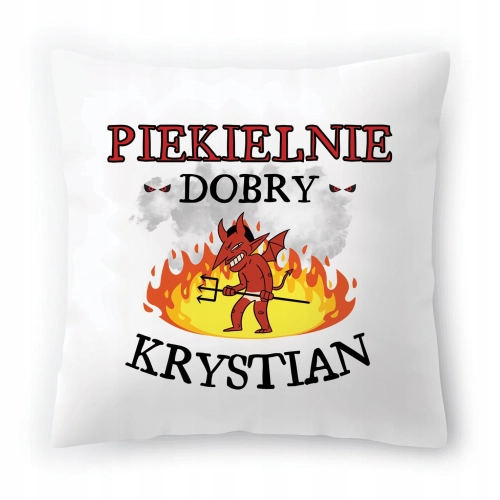 Poduszka Dla Krystiana na Urodziny na Prezent z Nadrukiem ze Zdjęciem