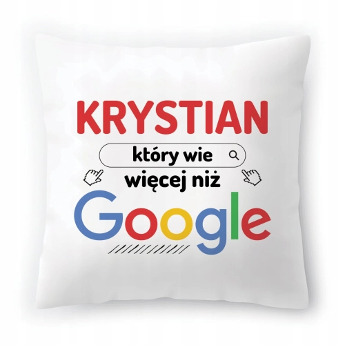 Poduszka Dla Krystiana na Urodziny na Prezent z Nadrukiem ze Zdjęciem