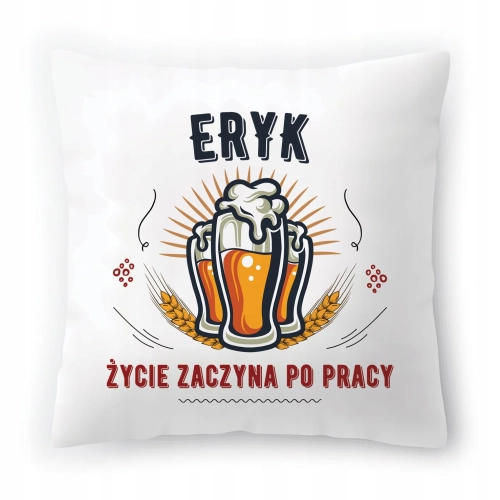 Poduszka Dla Eryka na Urodziny Imieniny na Prezent z Nadrukiem ze Zdjęciem
