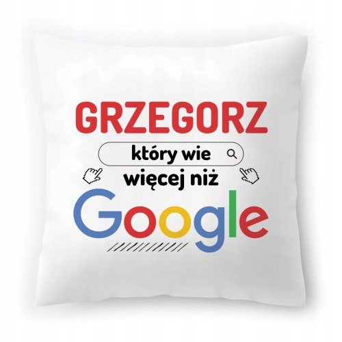 Poduszka Dla Grzegorza na Urodziny na Prezent z Nadrukiem ze Zdjęciem