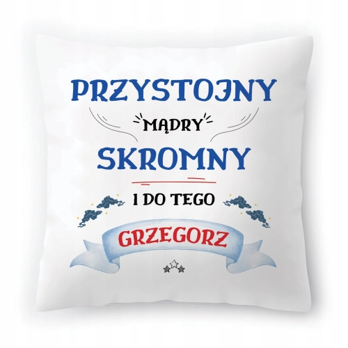 Poduszka Dla Grzegorza na Urodziny na Prezent z Nadrukiem ze Zdjęciem