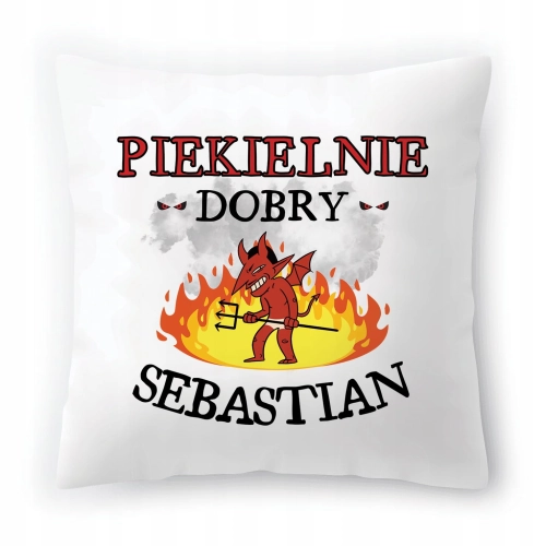 Poduszka Dla Sebastiana na Urodziny na Prezent z Nadrukiem ze Zdjęciem