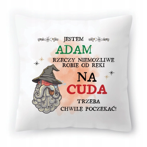 Poduszka Dla Adama na Urodziny Imieniny na Prezent z Nadrukiem ze Zdjęciem