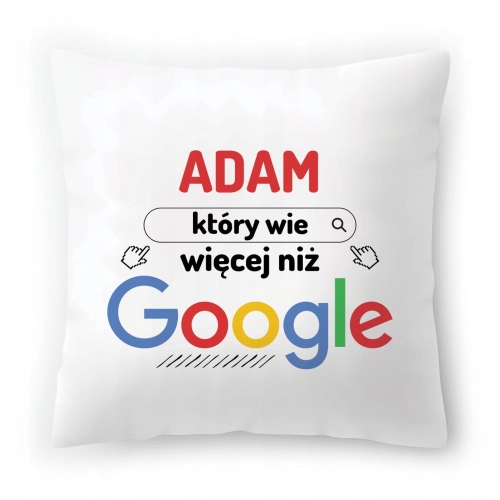 Poduszka Dla Adama na Urodziny Imieniny na Prezent z Nadrukiem ze Zdjęciem