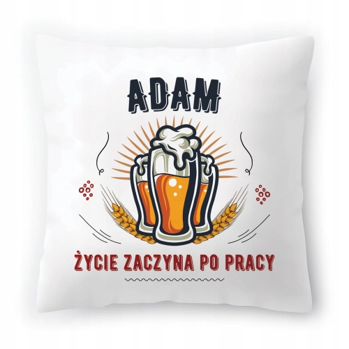 Poduszka Dla Adama na Urodziny Imieniny na Prezent z Nadrukiem ze Zdjęciem