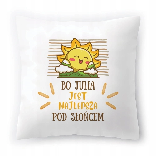 Poduszka Dla Juli na Urodziny Imieniny Prezent z Nadrukiem ze Zdjęciem