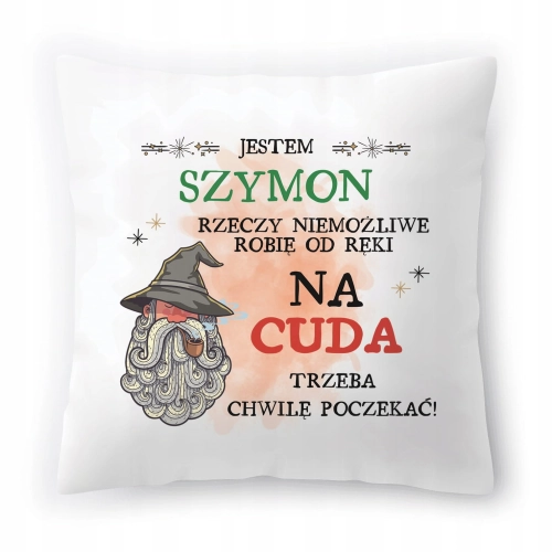 Poduszka Dla Szymona na Urodziny Imieniny Prezent z Nadrukiem ze Zdjęciem