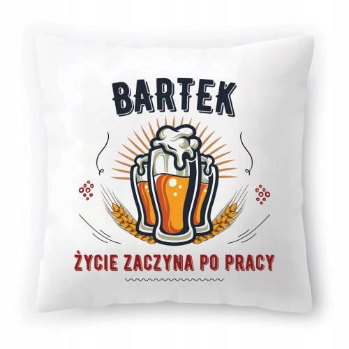 Poduszka Dla Bartka Bartłomieja Urodziny Prezent z Nadrukiem ze Zdjęciem