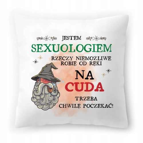 Poduszka Dla Sexuologa na Urodziny Prezent z Nadrukiem ze Zdjęciem