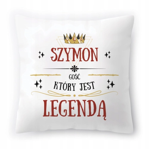 Poduszka Dla Szymona na Urodziny Imieniny Prezent z Nadrukiem ze Zdjęciem