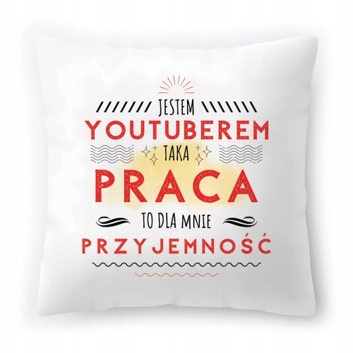 Poduszka Dla YouTubera na Urodziny Prezent z Nadrukiem ze Zdjęciem