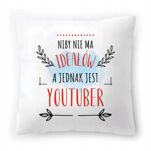 Poduszka Dla YouTubera na Urodziny Prezent z Nadrukiem ze Zdjęciem