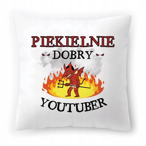 Poduszka Dla YouTubera na Urodziny Prezent z Nadrukiem ze Zdjęciem