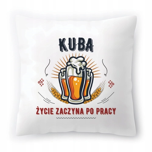Poduszka Dla Kuby na Urodziny Imieniny Prezent z Nadrukiem ze Zdjęciem