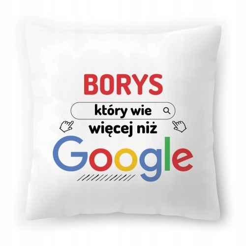 Poduszka Dla Borysa na Urodziny Imieniny Prezent z Nadrukiem ze Zdjęciem