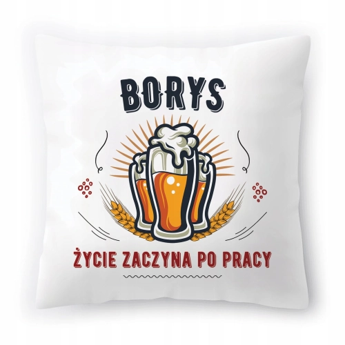 Poduszka Dla Borysa na Urodziny Imieniny Prezent z Nadrukiem ze Zdjęciem