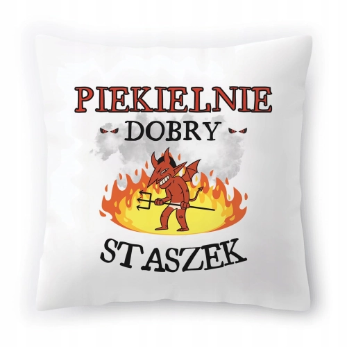 Poduszka Dla Staszka Stasia na Urodziny Prezent z Nadrukiem ze Zdjęciem