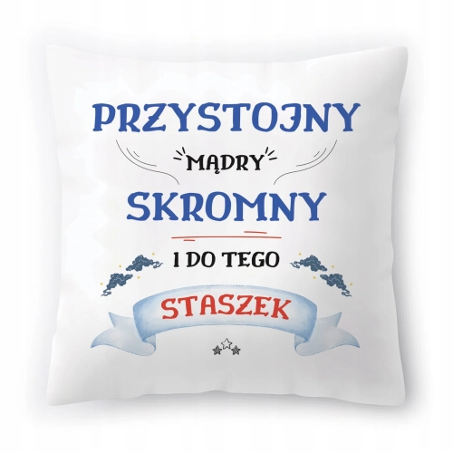 Poduszka Dla Staszka Stasia na Urodziny Prezent z Nadrukiem ze Zdjęciem