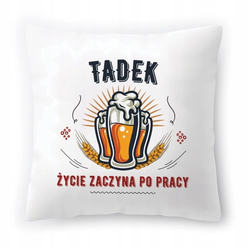 Poduszka Dla Tadka na Urodziny Imieniny Prezent z Nadrukiem ze Zdjęciem