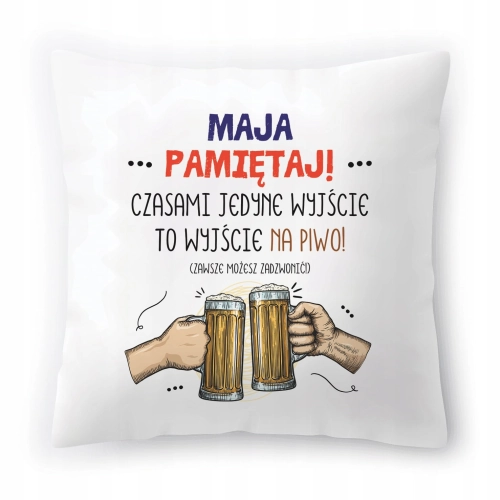 Poduszka Dla Mai Majki Prezent na Urodziny z Nadrukiem ze Zdjęciem
