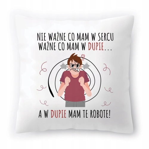 Poduszka Śmieszna zabawna na Urodziny Prezent z Nadrukiem ze Zdjęciem