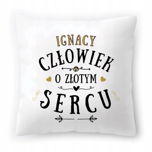 Poduszka Dla Ignacego na Imieniny Urodziny Prezent z Nadrukiem ze Zdjęciem
