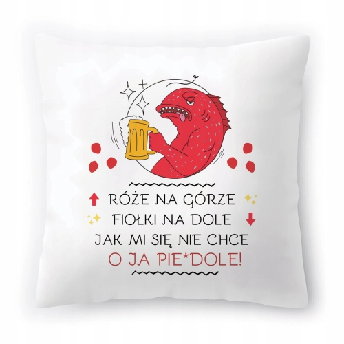 Poduszka Śmieszna zabawna na Urodziny Prezent z Nadrukiem ze Zdjęciem