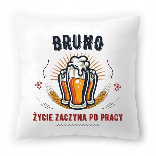 Poduszka Dla Bruna Urodziny Imieniny Prezent z Nadrukiem ze Zdjęciem