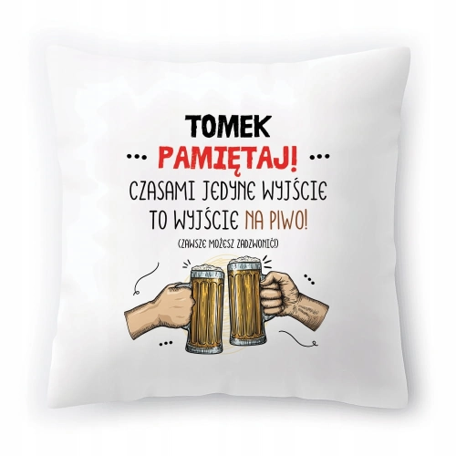 Poduszka Dla Tomka na Urodziny Imieniny Prezent z Nadrukiem ze Zdjęciem