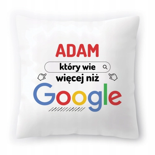Poduszka Dla Adama na Urodziny Imieniny Prezent z Nadrukiem ze Zdjęciem