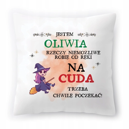 Poduszka Dla Oliwii na Urodziny Imieniny Prezent z Nadrukiem ze Zdjęciem