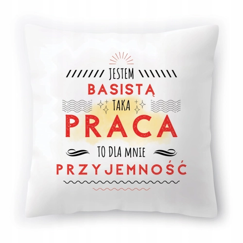 Poduszka Dla Basisty na Urodziny Imieniny Prezent z Nadrukiem ze Zdjęciem