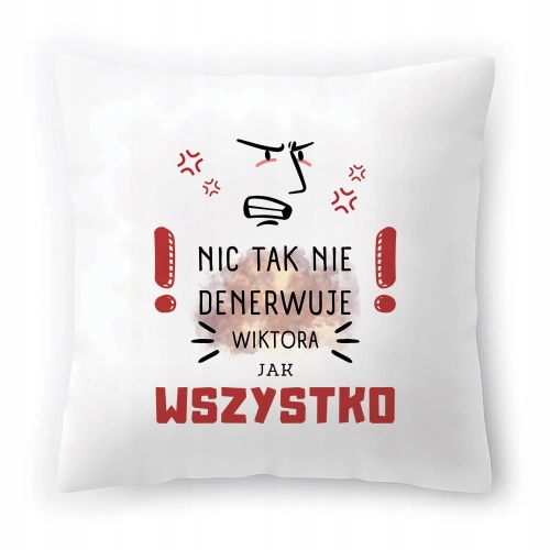 Poduszka Dla Wiktora na Urodziny Imieniny Prezent z Nadrukiem ze Zdjęciem