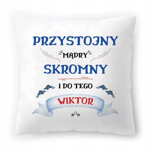 Poduszka Dla Wiktora na Urodziny Imieniny Prezent z Nadrukiem ze Zdjęciem