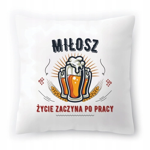 Poduszka Dla Miłosza na Urodziny Imieniny Prezent z Nadrukiem ze Zdjęciem