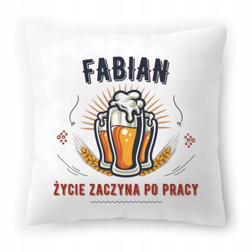 Poduszka Dla Fabiana na Urodziny Imieniny Prezent z Nadrukiem ze Zdjęciem