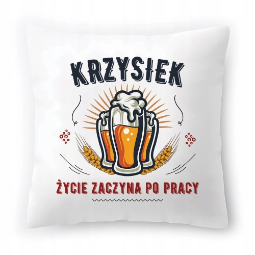 Poduszka Dla Krzyśka na Urodziny Imieniny Prezent z Nadrukiem ze Zdjęciem
