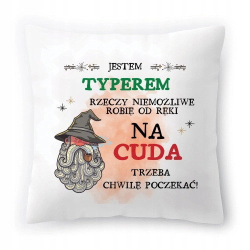 Poduszka Dla Typera Urodziny Imieniny Prezent z Nadrukiem ze Zdjęciem