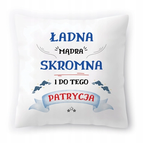 Poduszka Dla Patrycji na Urodziny Imieniny Prezent z Nadrukiem ze Zdjęciem